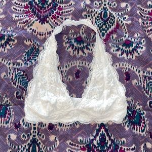 Anemone white lace bralette